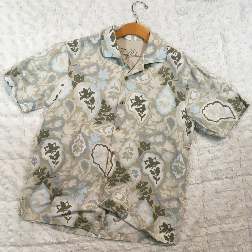 Tommy Bahama Men’s Hawaiian Button Down Shirt M